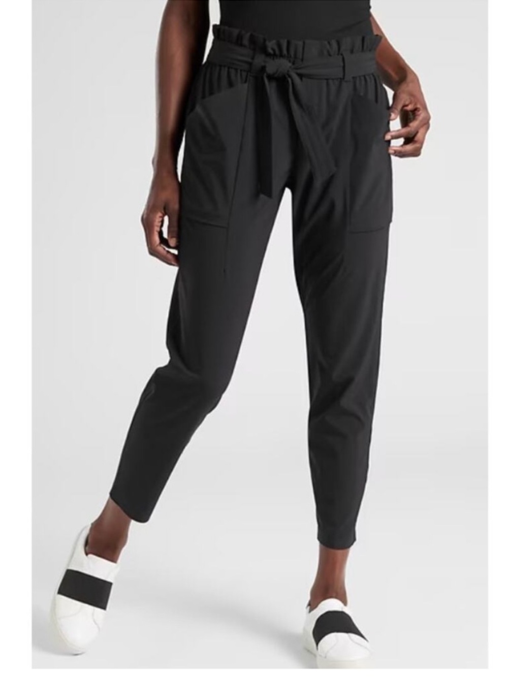 ATHLETA Skyline Pant Paperbag Lightweight Black Size 2